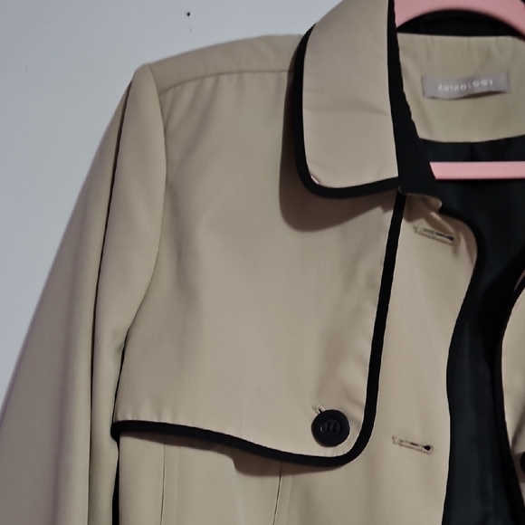 Anthology Beige Trench Coat with Black Trim - Picture 5 of 8